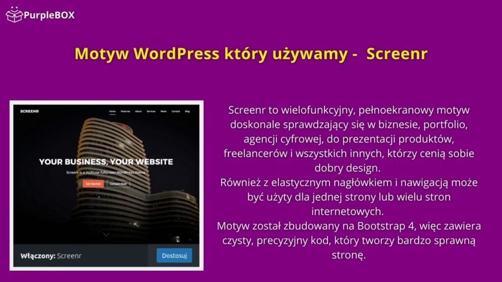 PurpleBOX.pl - Motyw WordPress który używamy - Screenr