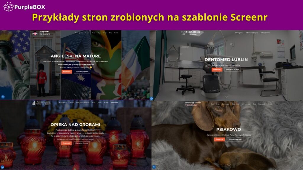 PurpleBOX.pl - Przykłady stron zrobionych na szablonie Screenr 3