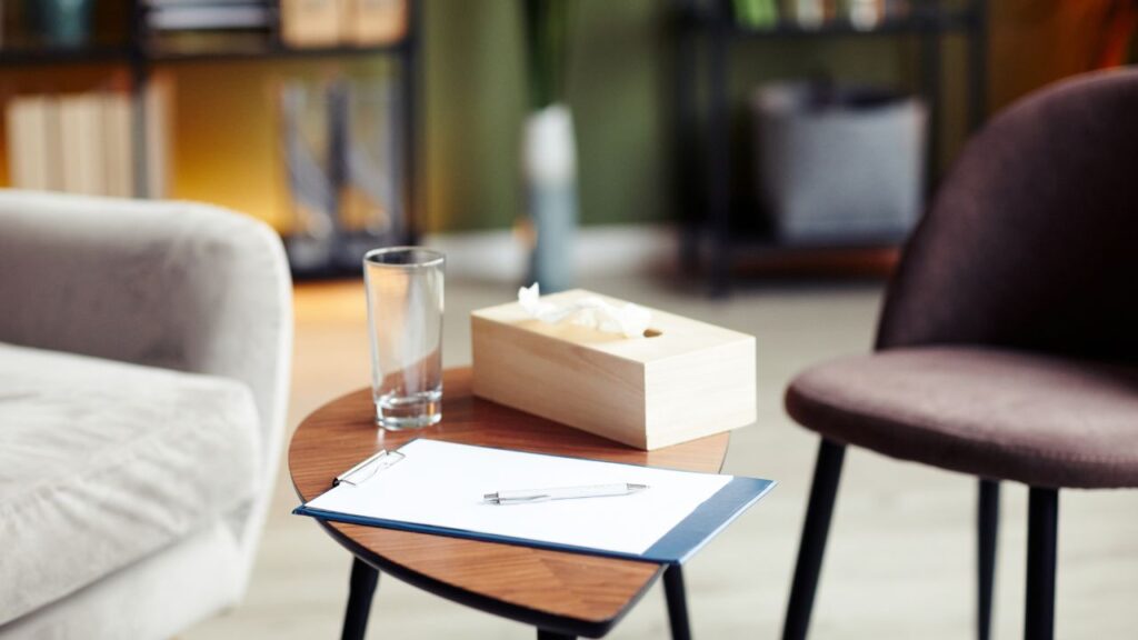 Obrazek przedstawia gabinet psychologiczny