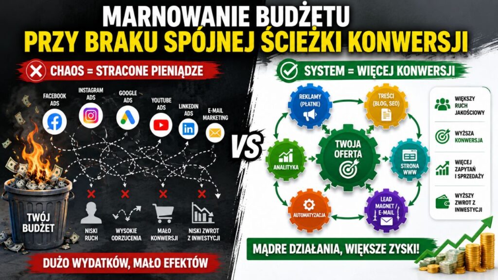 Marnowanie budżetu reklamowego przy braku spójnej ścieżki konwersji