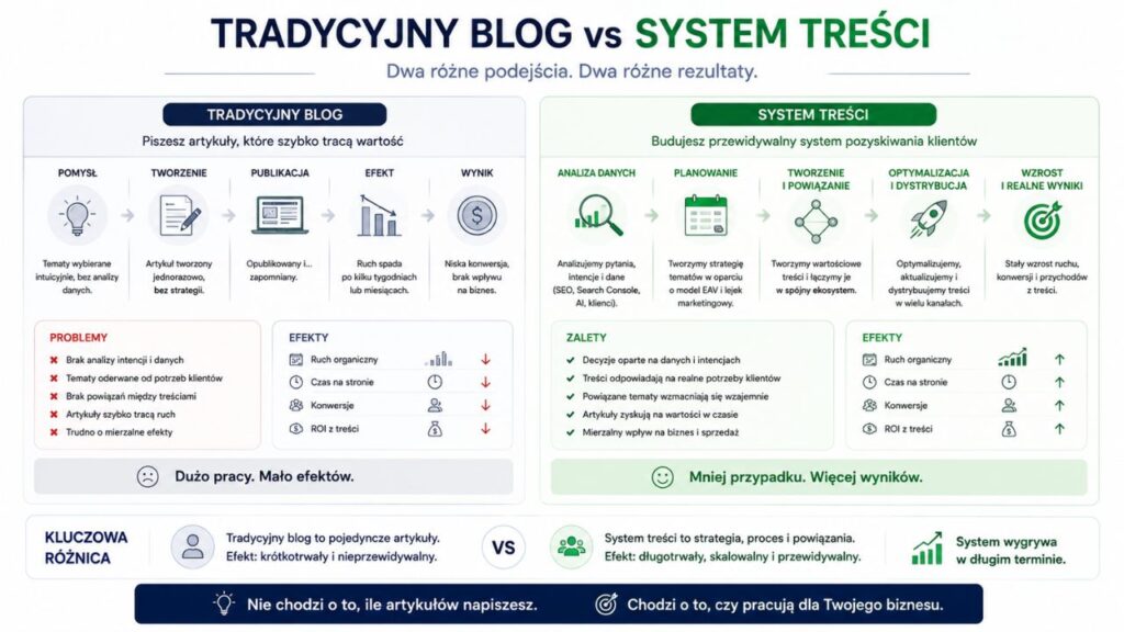 Tradycyjny blog vs system treści”